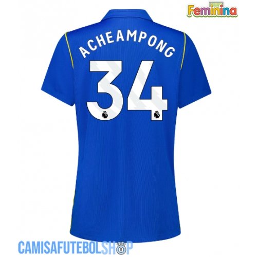 Camisa de time de futebol Chelsea Josh Acheampong #34 Replicas 1º Equipamento Feminina 2026-27 Manga Curta